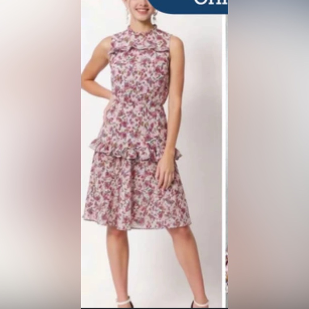Monteau Multicolor Floral Dress Sz Small